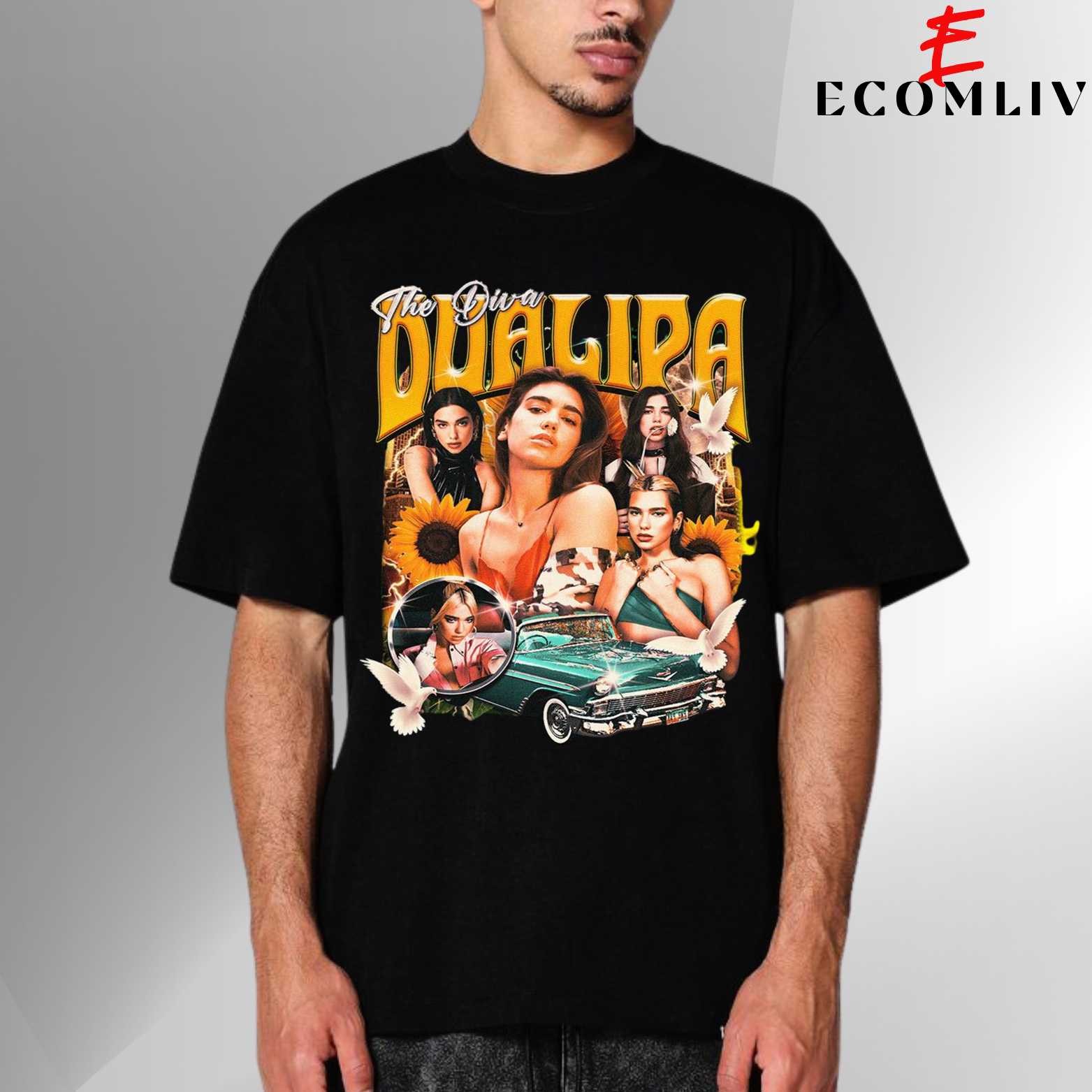 Dua Lipa Shirt, Unisex Tee, Music Streetwear Merch Fan Collector Gift